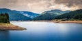 Romania.Lacul Bolboci lake from the Bucegi mountains, Carpathians Royalty Free Stock Photo