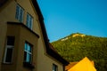 Europe, Romania, Brasov: City sign as seen on Tampa Mountian from Council Square Royalty Free Stock Photo