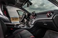 Romania, Brasov Sept 16, 2014: Mercedes-Benz A 45 2014 AMG interior