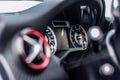 Romania, Brasov Sept 16, 2014: Mercedes-Benz A 45 2014 AMG interior