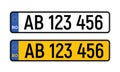 Romania car license plate isolated country drive symbol. Transportation romanian european vehicle number