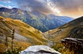 Romania, Carpathian mountains. Panoramic road Transfagarasan Royalty Free Stock Photo