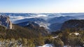 Romania, Ceahlau Mountains, Viewpoint from Dochia Chalet.