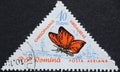 Romania - Circa 1960: a postage stamp printed in the Romania showing a Scarce Copper Chrysophanus virgaureae