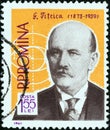 ROMANIA - CIRCA 1961: A stamp printed in Romania shows Gheorghe Titeica mathematician, circa 1961.