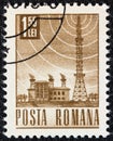 ROMANIA - CIRCA 1967: A stamp printed in Romania shows a Radio station, circa 1967.