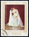 ROMANIA - CIRCA 1990: A stamp printed in Romania shows Woman in White Ion Andreescu, circa 1990.