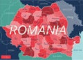 Romania country detailed editable map