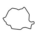 Romania simplified vector outline map Royalty Free Stock Photo