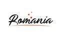 Romania country typography word text for logo icon design