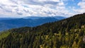 Romania, Cozia Mountains, viewpoint from Urzica Ridge to Lotru Mountains.