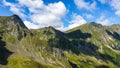 Romania, Fagaras Mountains, Balaceni Fang, Slanina Peak and Small Galasescu Peak Royalty Free Stock Photo