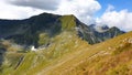 Romania, Fagaras Mountains, Moldoveanu and Vistea Peaks, Viewpoint from Vistea Refuge.