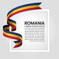 Romania flag background