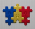 Romania flag of puzzles