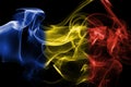 Romania flag smoke Royalty Free Stock Photo