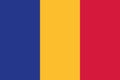 Romania flag vector Royalty Free Stock Photo