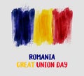 Romania Great Union day background Royalty Free Stock Photo