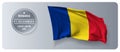 Romania great union day vector banner, greeting card.