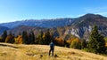 Romania, Hillocks of The Bran. Viewpoint to Piatra Craiului Ridge.