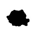 Black solid icon for Romania, map and country Royalty Free Stock Photo