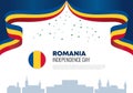 Romania independence day background banner poster for national celebration on december 1 st Royalty Free Stock Photo