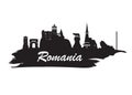 Romania Landmark Global Travel And Journey paper background. Vector Design Template.used for your advertisement, book, banner, te