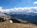 Romania, Latoritei Mountains, Stefanu Peak, viewpoint to Parang Mountains