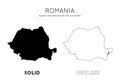 Romania map.