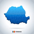 Romania - map and flag - Detailed Vector Illustration Royalty Free Stock Photo