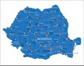 Romania map Royalty Free Stock Photo