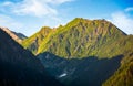 Romania mountain ridge at sunrise Royalty Free Stock Photo