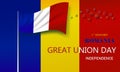 Romania national day vector illustration with nation flags