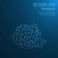 Romania network map.