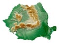 Romania relief map Royalty Free Stock Photo