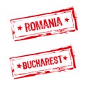 Romania rubber stamp Royalty Free Stock Photo