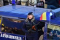 Romania s national day parade in Targu-jiu with soldiers of the Romanian gendarmerie 103