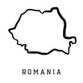 Romania shape map Royalty Free Stock Photo