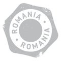 Romania stamp rubber grunge