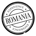 Romania stamp rubber grunge