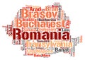 Romania top travel destinations word cloud