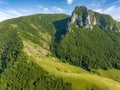 Romania - TorockÃ³ - The amazing SzÃ©kelyk? hills and rocks from drone view Royalty Free Stock Photo