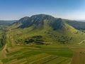 Romania - TorockÃ³ - The amazing SzÃ©kelyk? hills and rocks from drone view Royalty Free Stock Photo