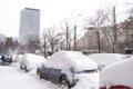 Romania under heavy snow Royalty Free Stock Photo