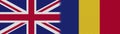 Romania and United Kingdom British Britain Fabric Texture Flag Ã¢â¬â 3D Illustrations