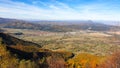 Romania, Viewpoint from Hillocks of the Bran to Zarnesti City.