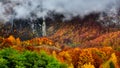 Romania wild Carpathian mountains in the autumn time landscape