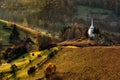 Romania wild Carpathian mountains village in the autumn time landscape Royalty Free Stock Photo