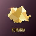 Romania World map. World geography. illustration.