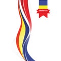 Romanian abstract flag background Royalty Free Stock Photo